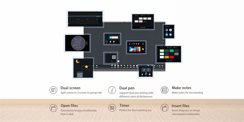 Écran plat interactif à 8 capacités